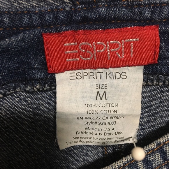 BLUE DENIM JUMPER OVERALLS GIRLS SZ MED 100% COTTON - Picture 5 of 8